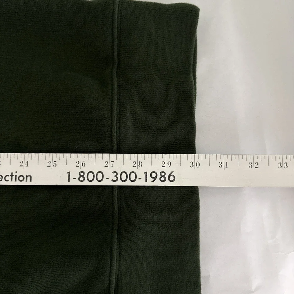 Lands' End Men's L/T 42-44 Green Quarter Zip‎ Fleece Pullover Sweater Pre-Owned